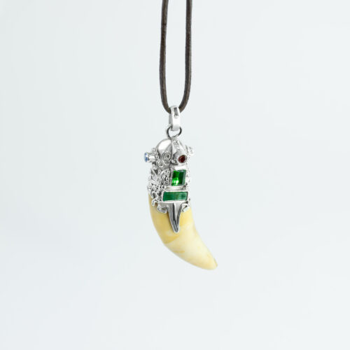 JAGUAR FANG MULTI-GEM PENDANT