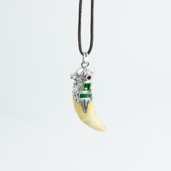 JAGUAR FANG MULTI-GEM PENDANT