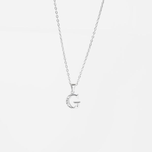 INITIAL G CRYSTAL NECKLACE