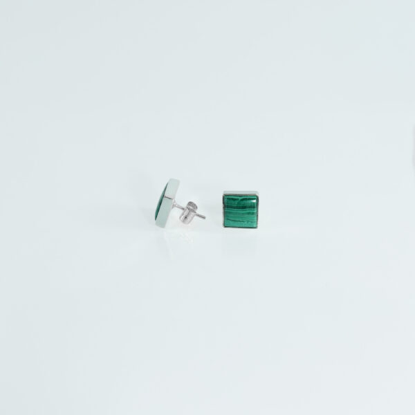 MALACHITE CUBIC STUD