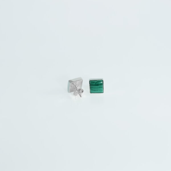 MALACHITE CUBIC STUD