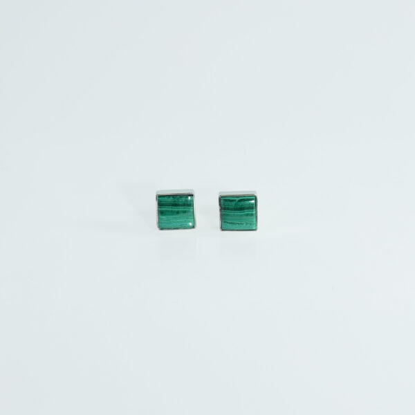 MALACHITE CUBIC STUD