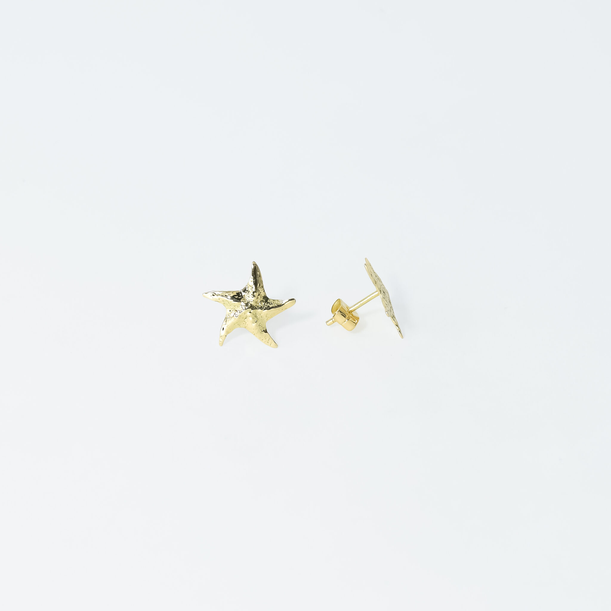 Hammered Starfish Studs
