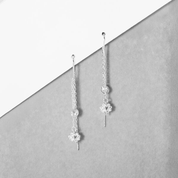 STELLAR PETAL CHAIN EARRINGS
