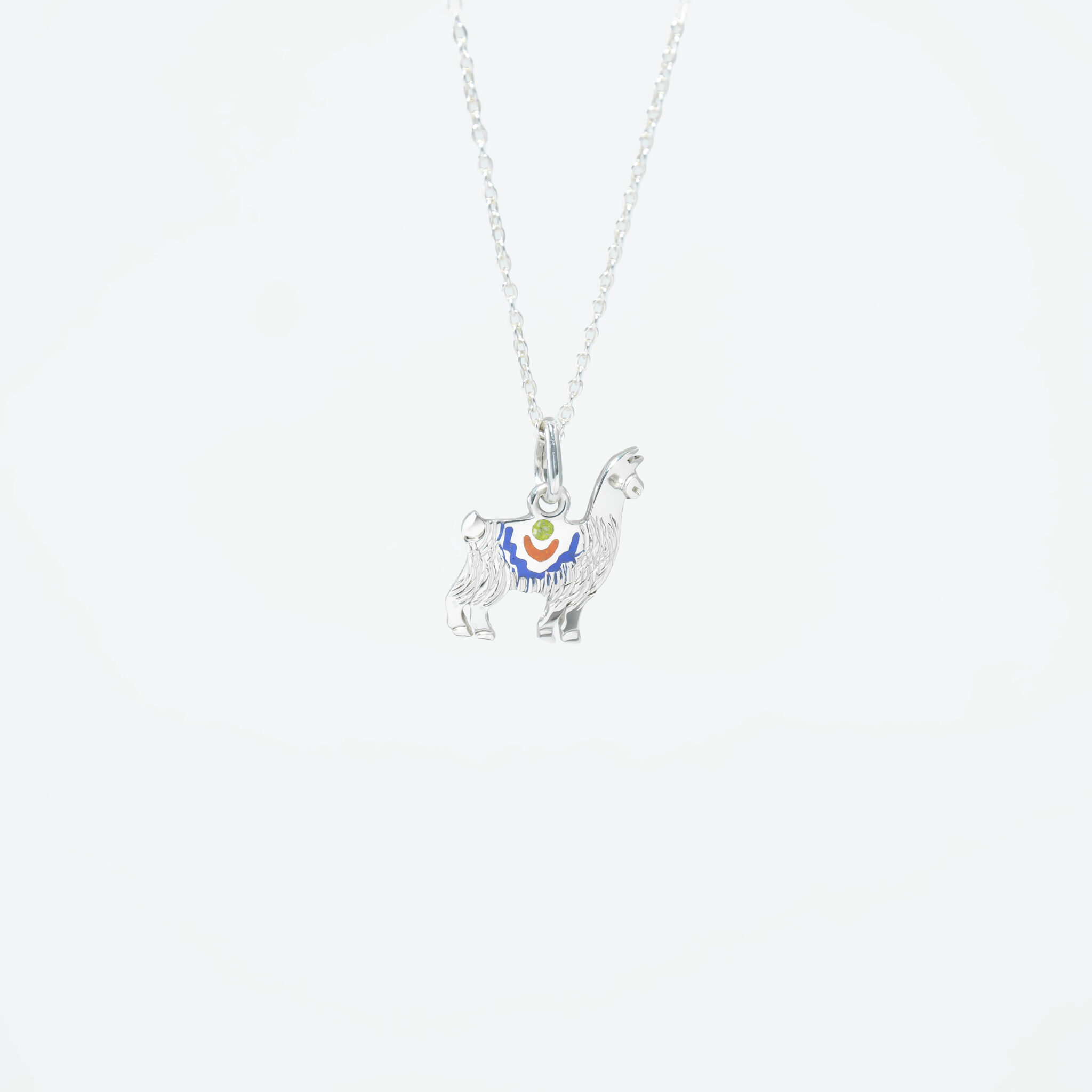 Mosaic Saddle Llama Pendant