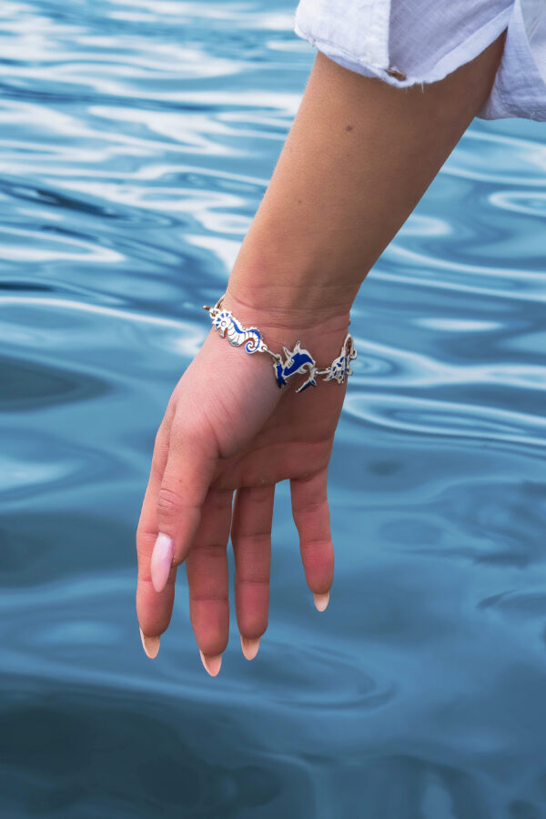 Galapagos Blue Mosaic Cuff