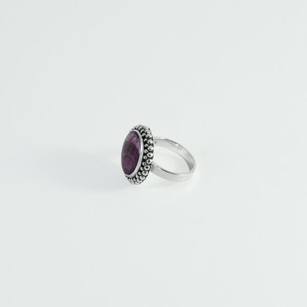 PYRAMIDAL BEADED ORB RING
