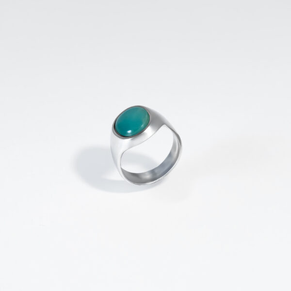 Concave Andean Opal Ring