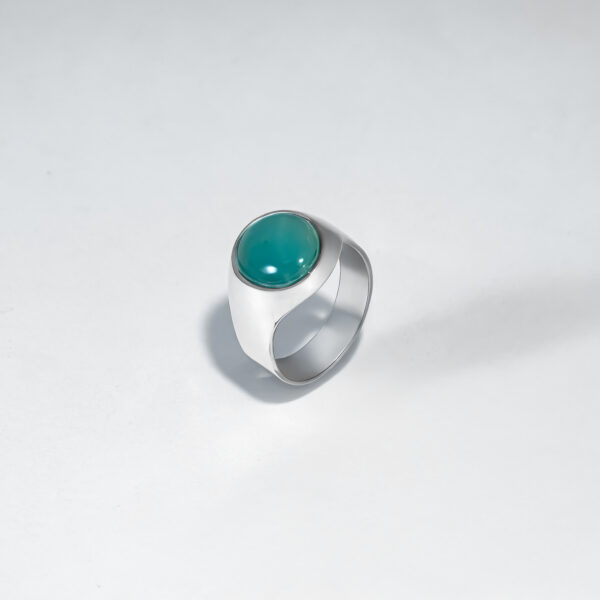 Concave Andean Opal Ring