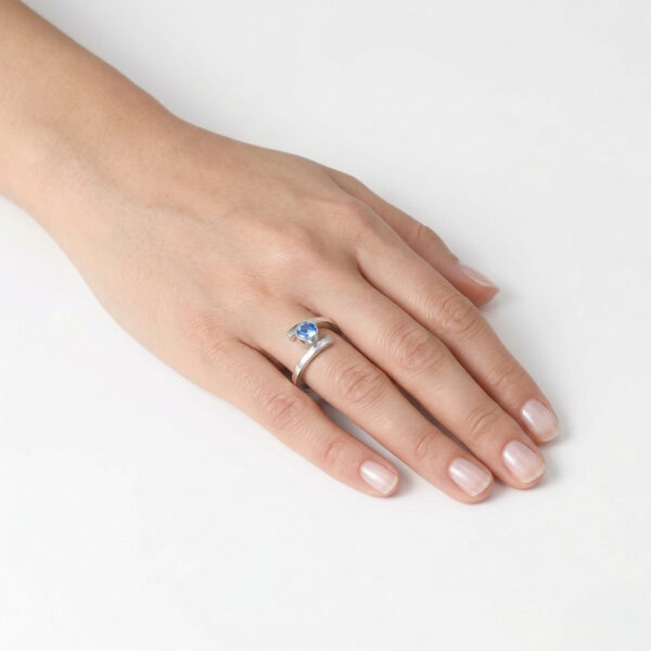 BLUE TOPAZ -WIRE RING