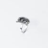 Chiseled Iguana Oval Ring